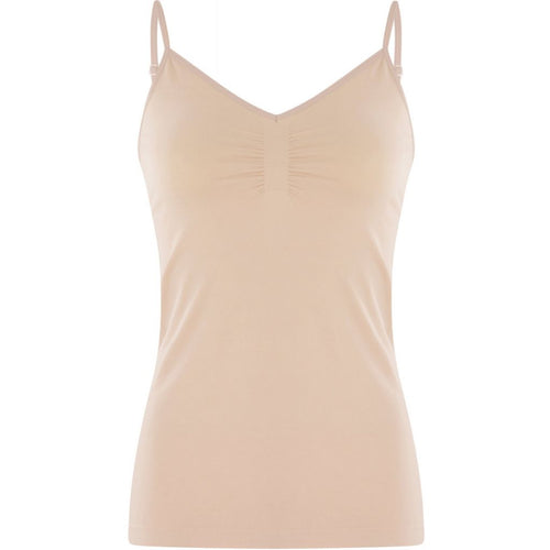 Seamless strap top- nude